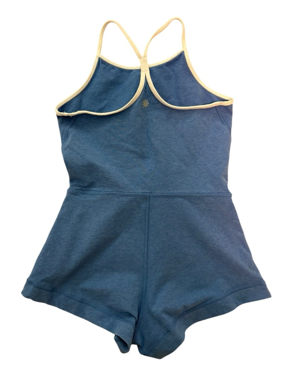 Athleta Girl Blue Romper with White Trim - Picture 3 of 3
